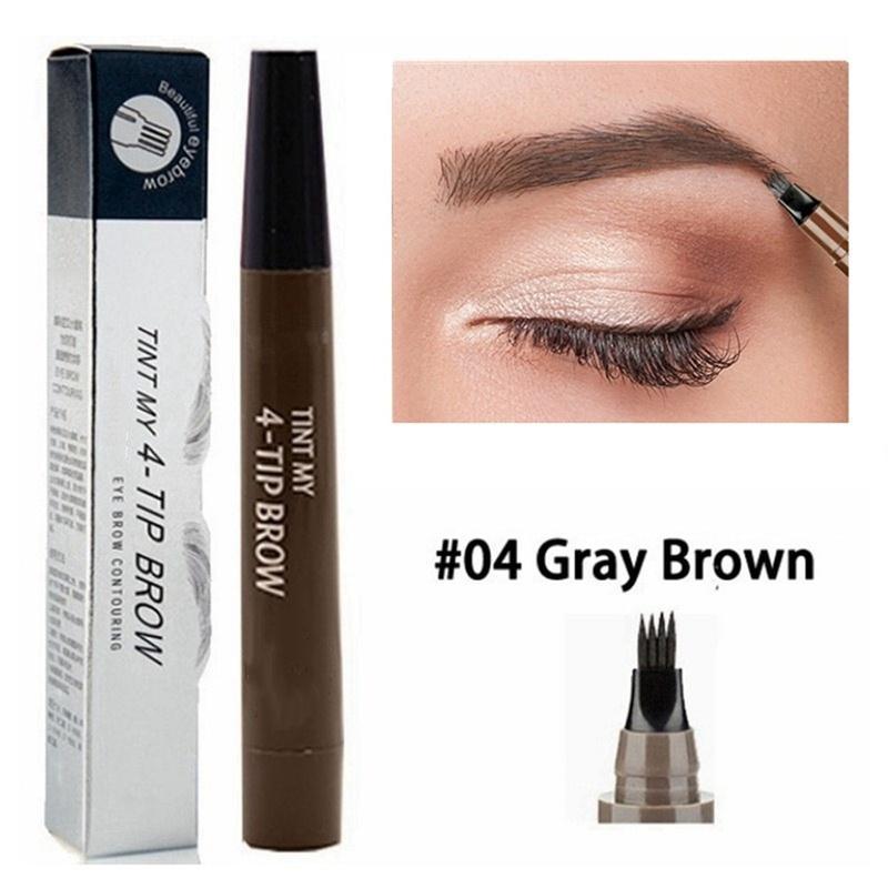 5 Colors 4 Heads Liquid Eyebrow Pencil Waterproof Eyebrow Pen Makeup Natural Long Lasting Eyeliner Brow Pencil Beauty Tool