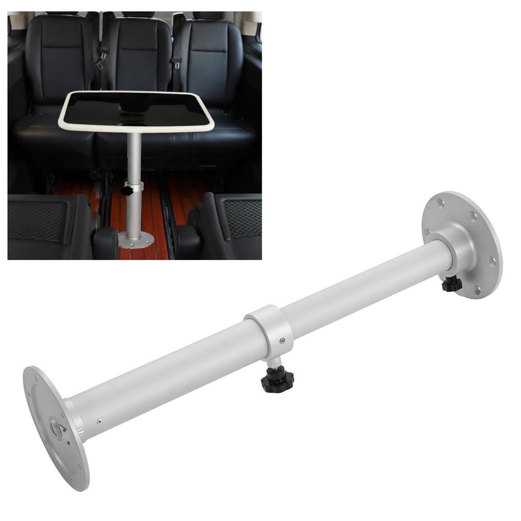 RV Tafelbeugel Afneembare Tafelpoot 445‑685mm Hoogte Verstelbaar Telescopisch Aluminiumlegering Matzilver voor RV Jacht Camper