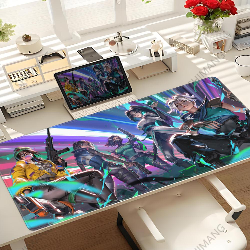 Heißes Spiel Valorant Jett Mauspads XXL Gaming Zubehör Büro Gamer Tastatur Schreibtischunterlage Rutschfest Laptop Großes Gummi-Mauspad