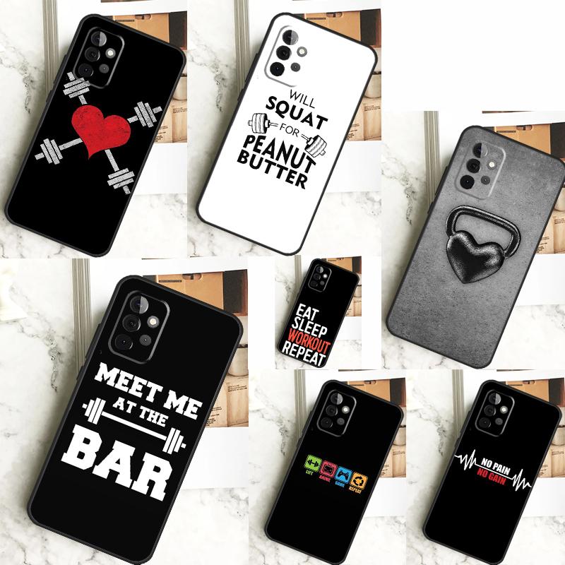 Bodybuilding Gym Fitness Case For Samsung Galaxy A15 A25 A35 A55 A51 A71 A12 A32 A52 A13 A33 A53 A14 A34 A54 Cover