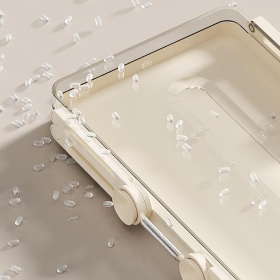 Clear Tissue Box Holder Spring-loaded Tissue Dispenser Transparent Desktop Tissue Box Cover for Home