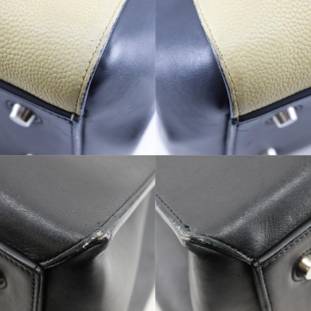Celine Edge Medium Shoulder Bag Handbag By Color Black / Beige Leather Women Used
