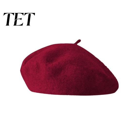 Autumn Fashion Accessories Women French Beret Hat, Wool Blend Artist Retro Warm Gift for Her Painter Cap, Solid Color Cozy Winter Soft Texture Cap