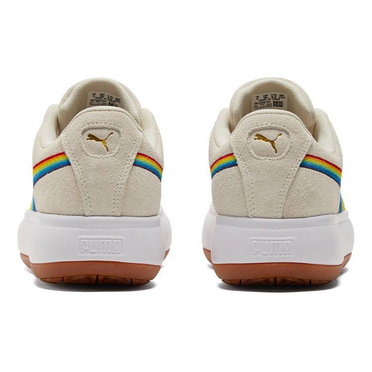 Puma Suede Mayu Rainbow - Whisper White Baskets Femme Crème 387239-03