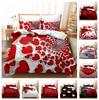 Love Flower Bedding Set Rose Duvet Cover 2/3 Pieces of Wedding Decoration AU180 * 210 Full Size Quick Drying Easy Cleaning Household Decoration