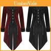Vintage Men Tailcoat Jacket In Elegant Black For Gothic Steampunk Costume Parties
