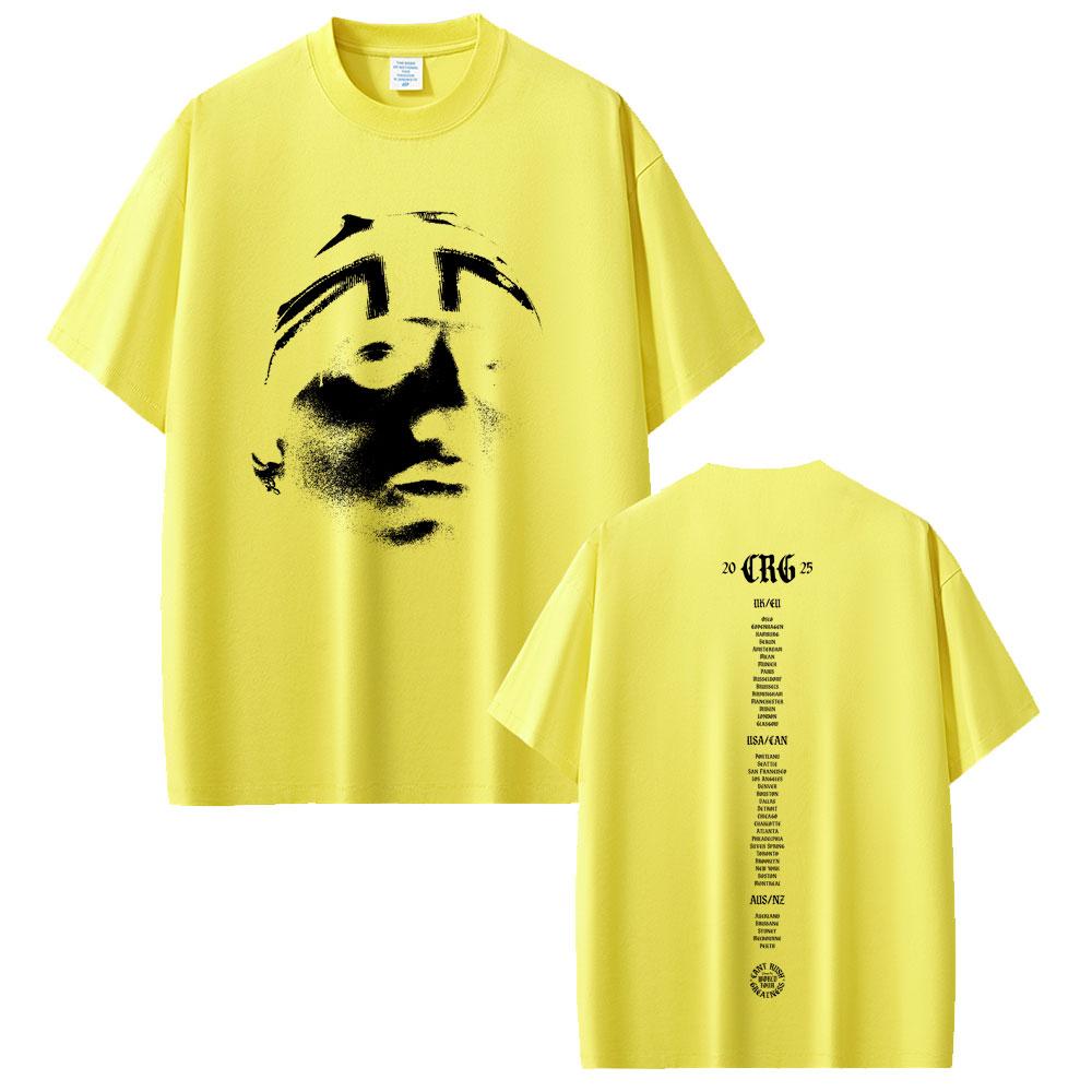 Rapper Central Cee Face Graphic T Shirt CANT RUSH GREATNESS World Tour 2025 Tshirt Unisex Women Hip Hop Fashion Oversized Tshirt