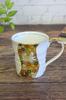 Waza No Kura Stylish Coffee Kutani Ware Mug with Gold Flower Ceramic Made In Perfect As a Birthday 60th 70th 77th or 88th Birthday Celebration Gift