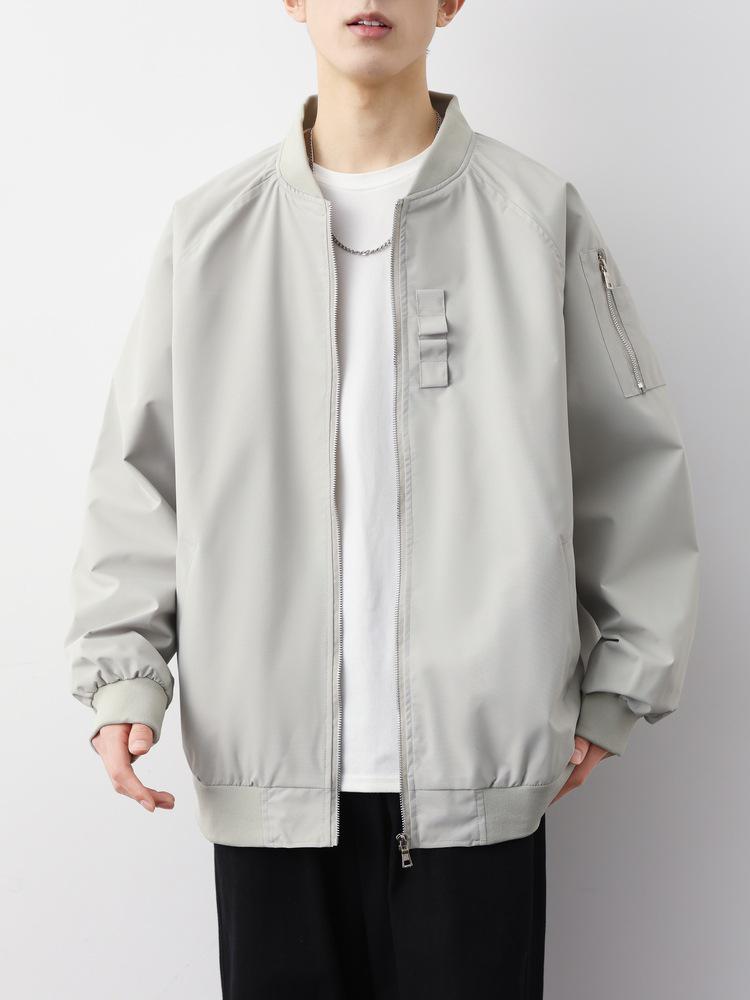 Men's Trendy Casual Baseball Collar Pilot Jacket for Autumn and Winter