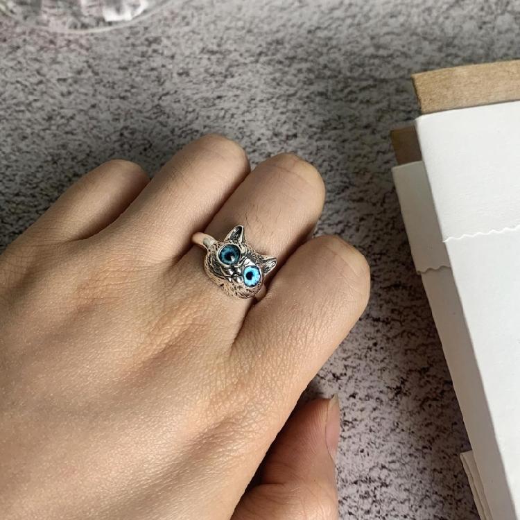 Cat Ring Cute Kitten Animal Ring for Animal Lover Women Teen Girls Birthday Gift