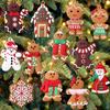 Hängende Anhänger Lebkuchenmann-Ornamente Bastelset Festliche Weihnachten Feiertagsdeko Niedlicher Weihnachtsbaum-Anhänger Innendekorationen