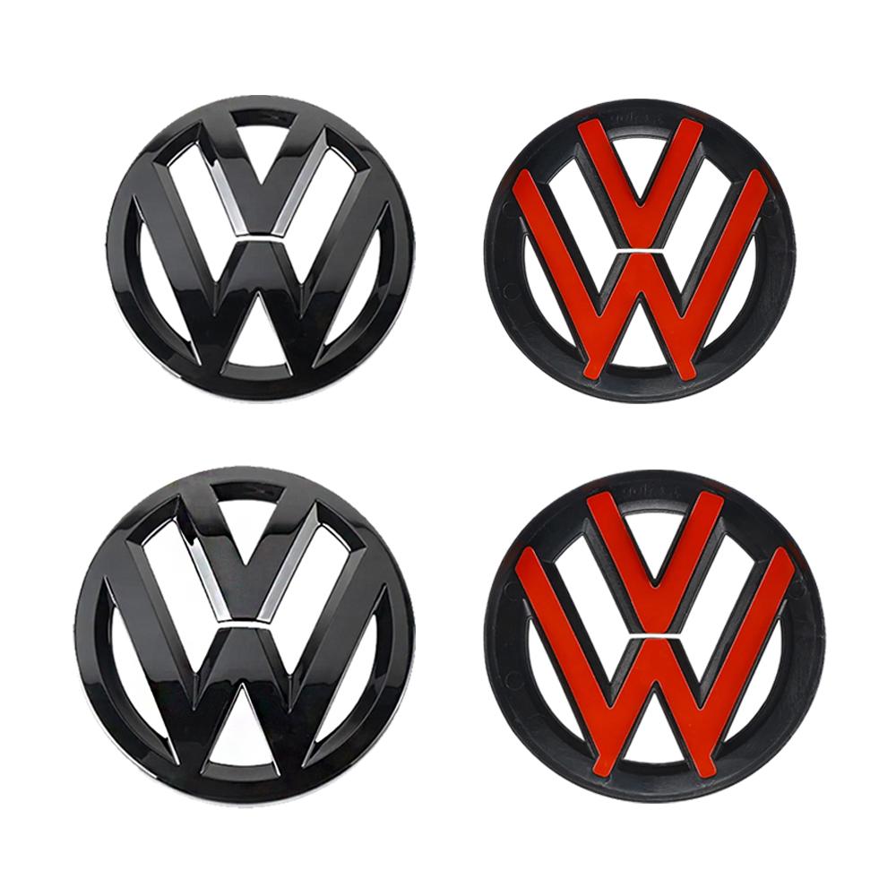 2Pcs Car Front Grill/Rear Emblem Lid Covers Logo Sticker For Volkswagen VW GOLF 5 6 7 8 MK5 MK6 MK7 MK8 POLO Scirocco Sportvan QV0