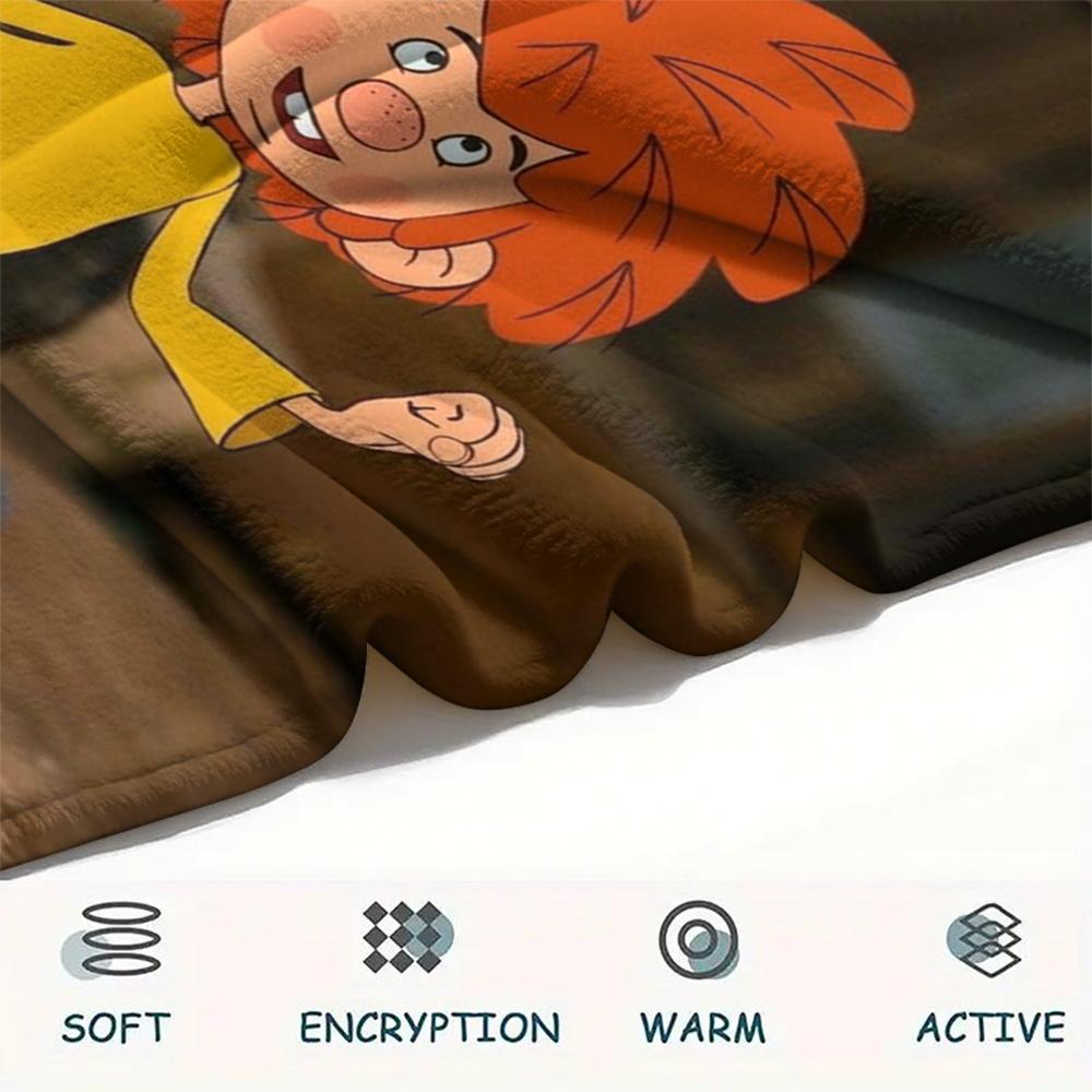 1 Stück Individueller Name Pumuckl Gemustert Flanelldecke Geeignet für Alle Jahreszeiten für Heimdekoration Wärme und Komfort Geschenke Feiertagsgeschenk