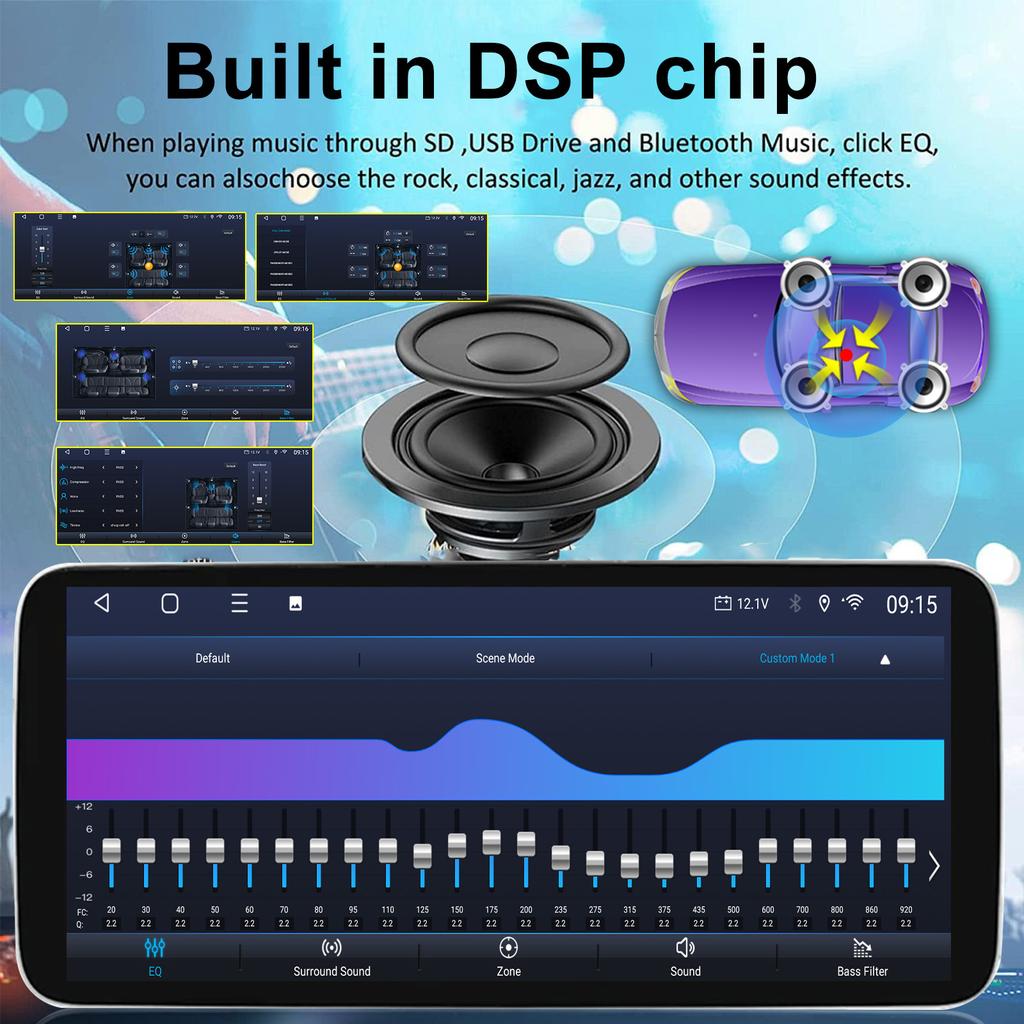 Android QLED Screen 12.3 INCH DSP RDS For Toyota Fortuner Hilux Car Radio Multimedia Video Player GPS Carplay Stereo 4G 5G WIFI
