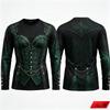Gotisches Vampir Kostüm Langarm T-Shirt Herren 3D Druck Fake Jacke Hemd Graphic Novelty T-Shirt Halloween Cosplay Party Oberteil