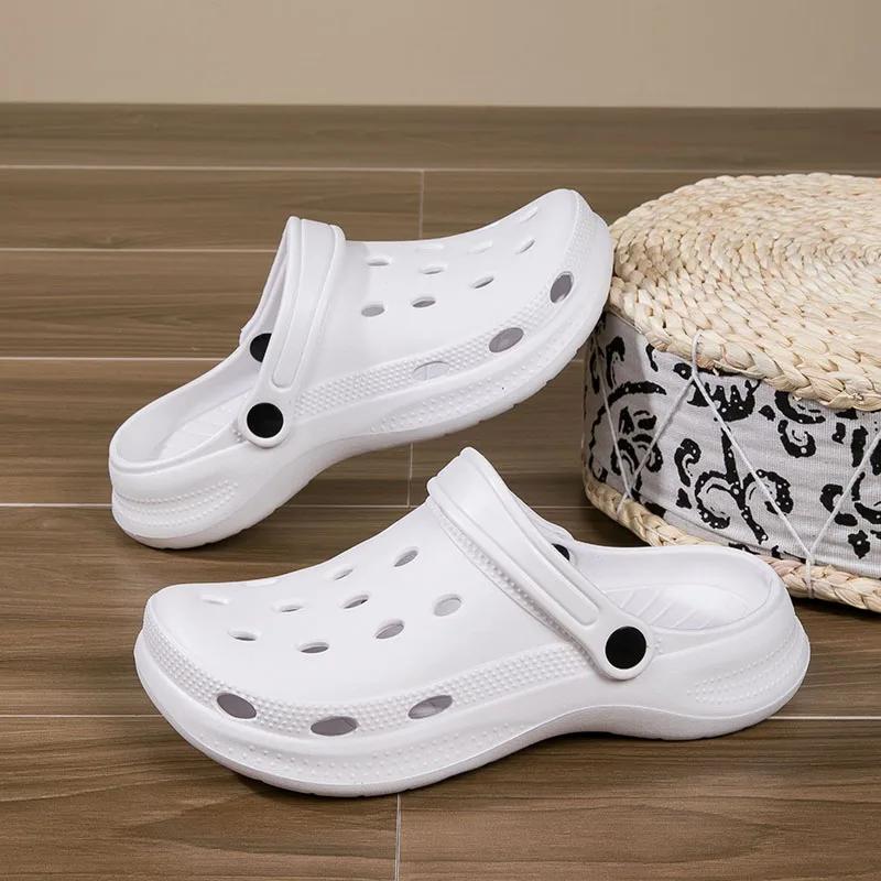 Plus Size 46 47 48 Summer Men Clogs Slippers Men's and Women's Leisure Slides Beach Shoes Home Garden Shoes Outdoor Sandals