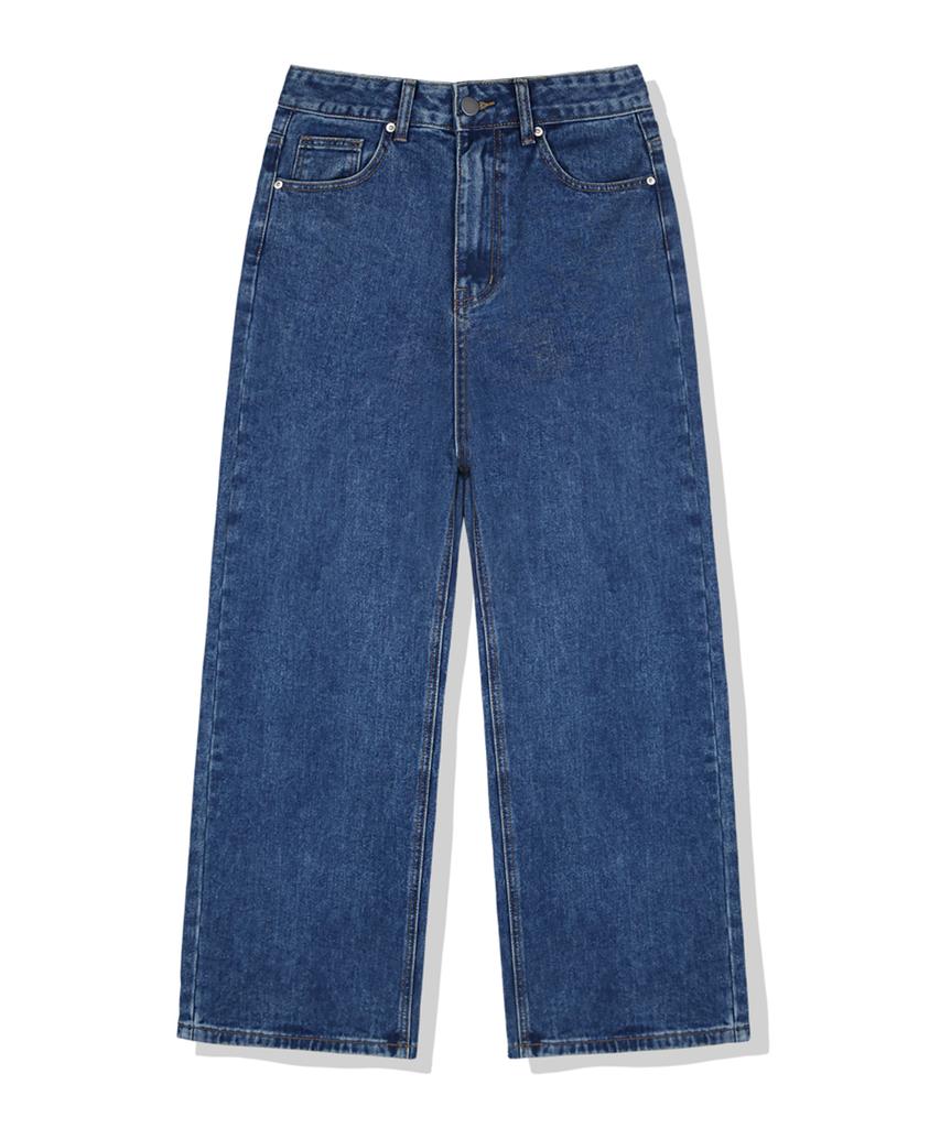 ULIFEZIP Basic Standard Women'S Denim Wide Pants 5 Colors [Ulzd_1001] (B Type)