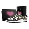 Dunk Christmas Carol, Heart Box Abrasion Resistant Low Top Skateboard Shoes Unisex Black Green Red HF5441-100(Team773--)