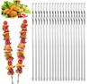 Skewers For Meat Skewers 32Cm Grill Stainless Steel 20Pcs