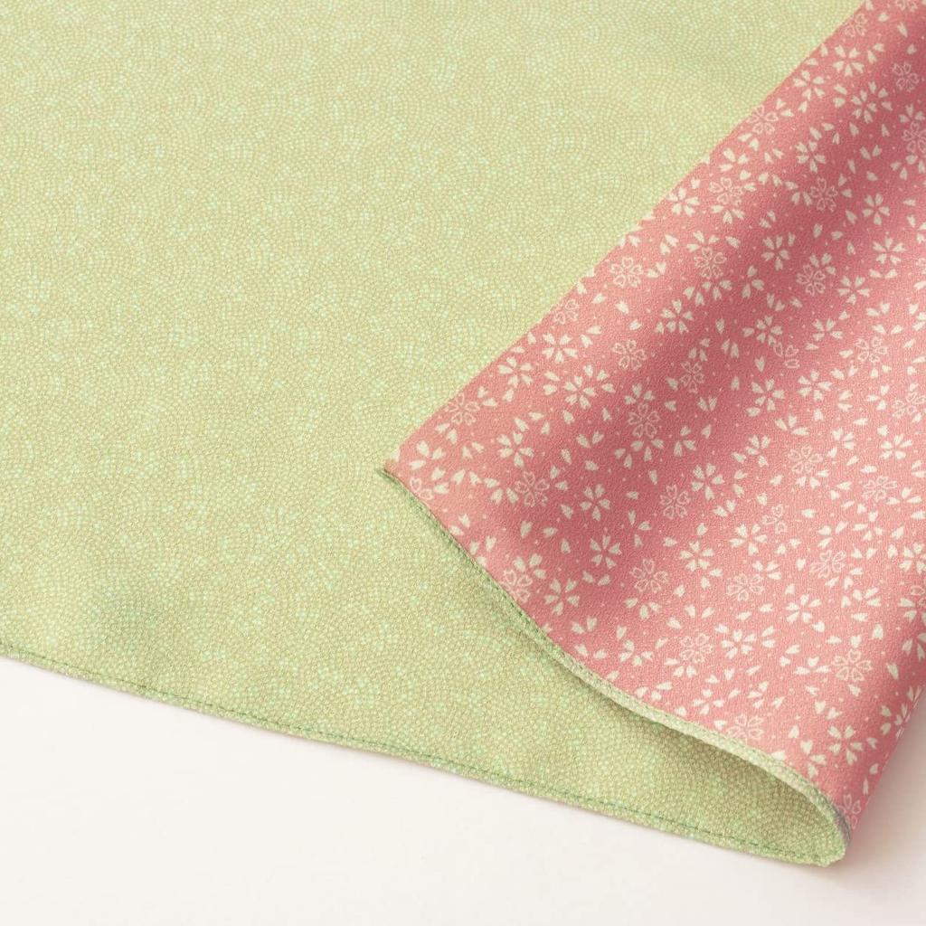 Musubi Furoshiki Large Size Shark Pattern Made In (Wrapping Cloth), 90cm, Reversible, (Wakaba/Pink), Japan, 10170-320