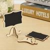 4PCS Mini Card din lemn tablă mică mesaj de birou decor o singură față drăguță fată inimă artizanat
