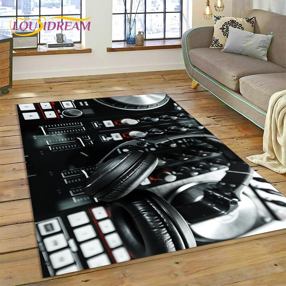Vinyl Record Music DJ Screen Tape Rug Carpet for Living Room Bedroom Home Decor,Floor Mat Non-slip Decoration for Sofa Doormat
