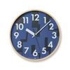 Wall Clock NOYAMA Natural Wood Blue Noyama Lemnos AWA19-12BL Diameter 30.5cm