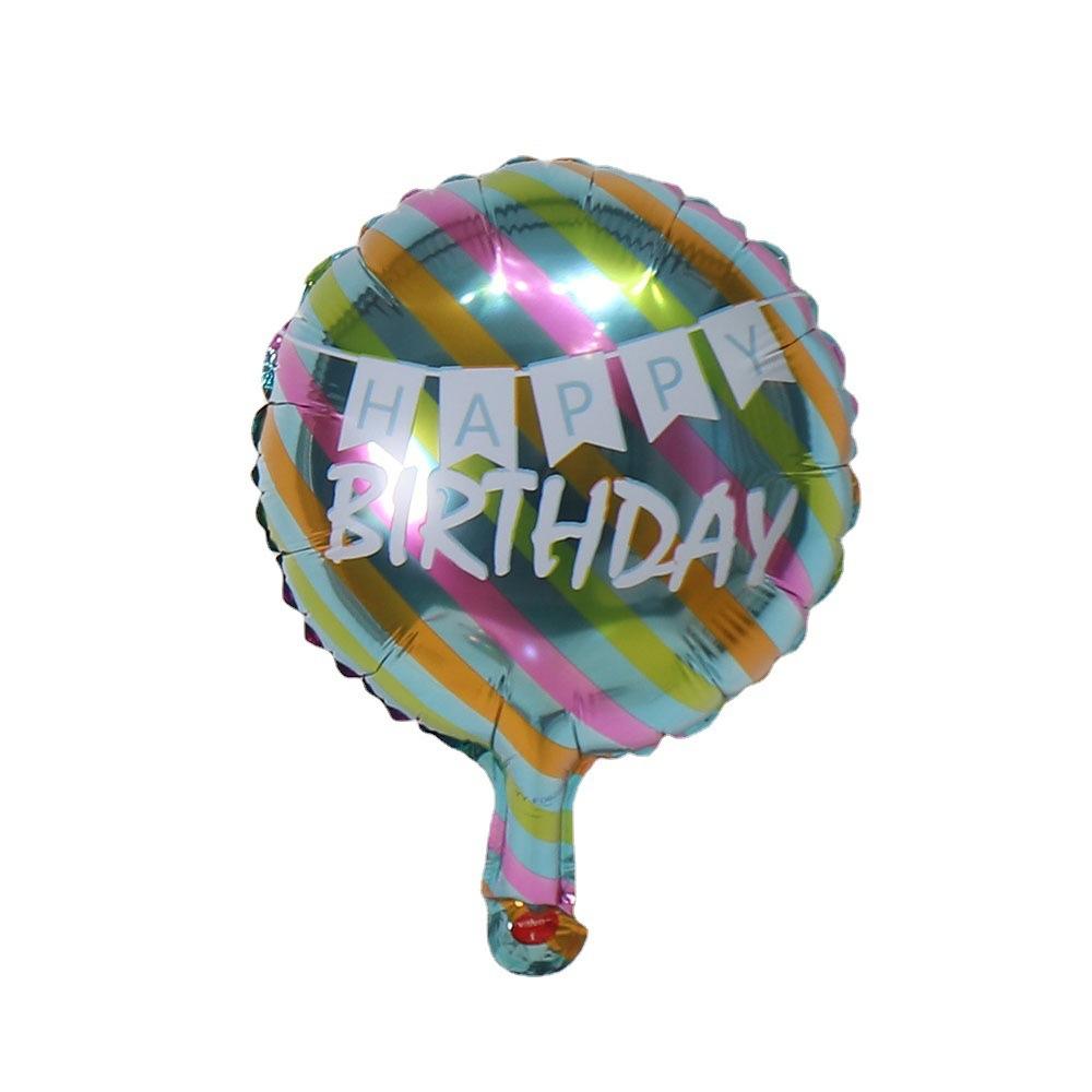 10pcs 10 Inch Birthday Theme Foil Balloons Round Air Inflatable Ballon Kids Toys Happy Birthday Party Decoration Baby
