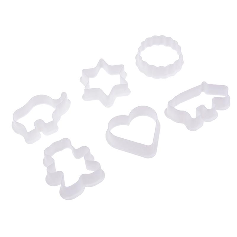 6Pcs Animal Plastic Cookie Biscuit Cutters Pastry Fondant Moulds Cake Decor Tool