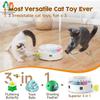 ATUBAN Cat Toys 3-in-1 Smart Interactive Kitten Toy, Fluttering Butterfly, Random Moving Ambush Feather, Catnip Bell Track Balls