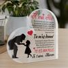 1pc French Heart-Shaped Acrylic Sign - 2D Flat Table Decor Bilingual Love Quotes, Mother-Daughter Silhouette Art, Farmhouse Home Decor 