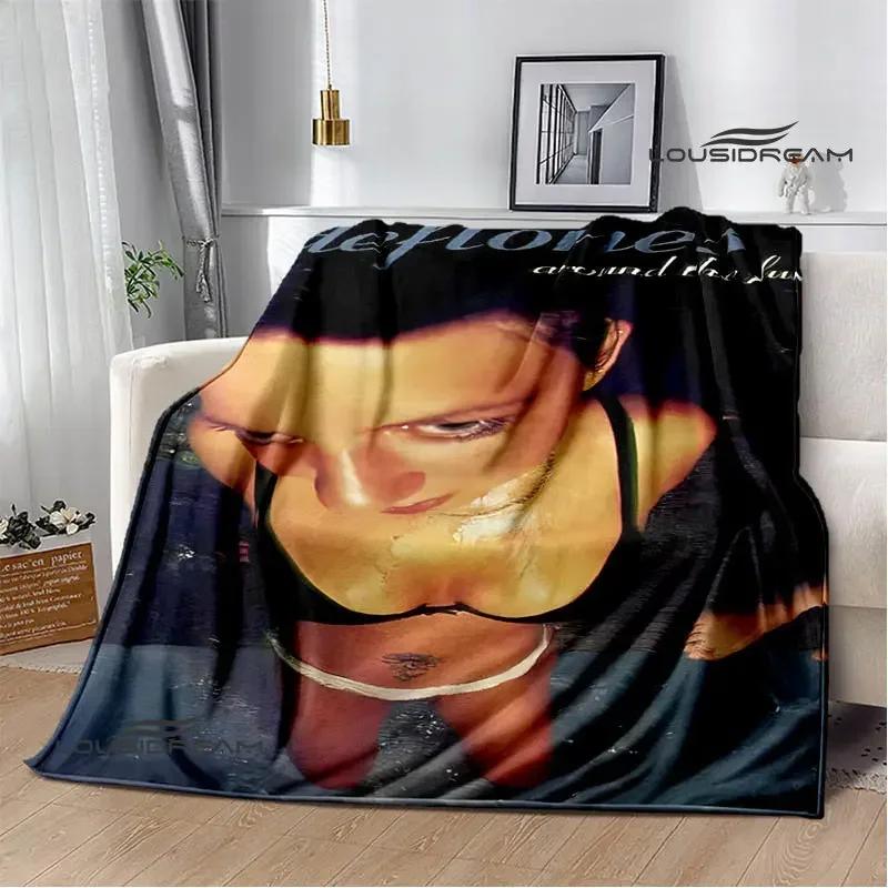 Deftones Band Logo Printed Blanket Kids Blanket Flannel Soft Cozy Blanket Home Travel Blanket Birthday Gift Decoration