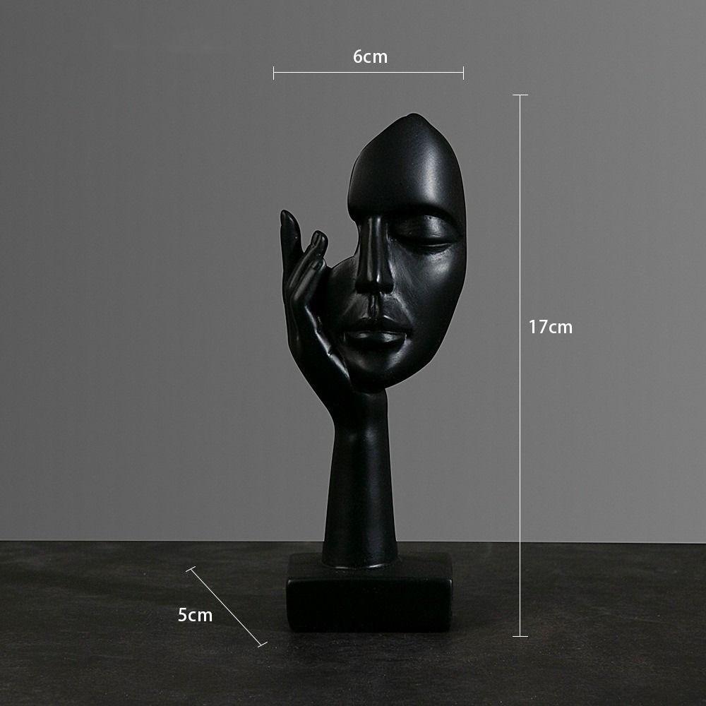 Sculpture Luxury Resin Nordic Abstract Statue Desktop Ornaments Home Decor Figurines Face Character