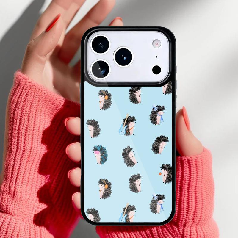 Kawaii Little hedgehog colored Phone Case for iPhone 17 16 15 14 13 Pro Max Back Cover for 12 11 Pro Coque