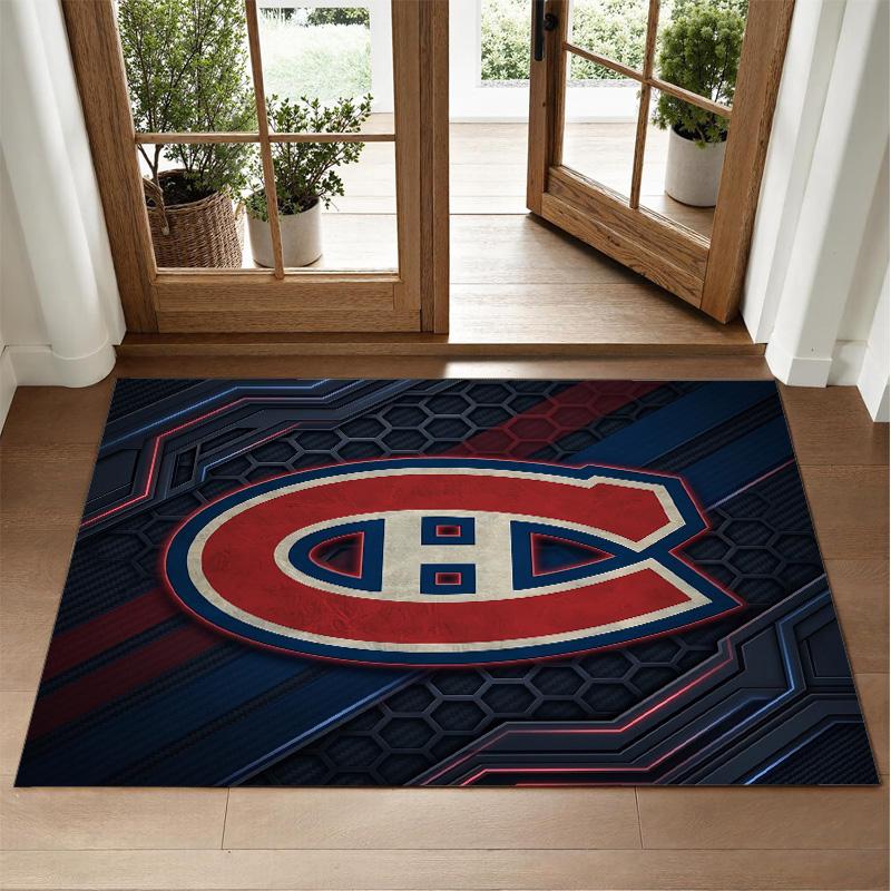 Dizajn Montreal Canadiens Křišťálový zamatový koberec Mäkká dekoratívna podložka do spálne a predsiene