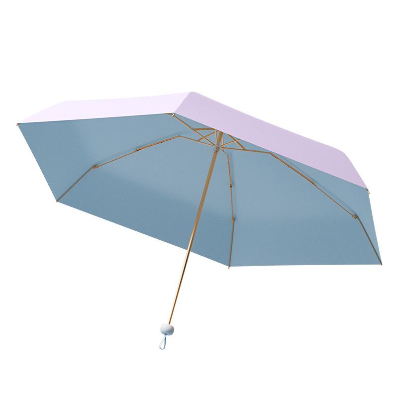 Kapselschirm Kleiner tragbarer Sonnenschirm Sonnenschutzschirm Damen-Sonnenschutzschirm UV-Schutz Outdoor-Farbkleber Sonnenschirm