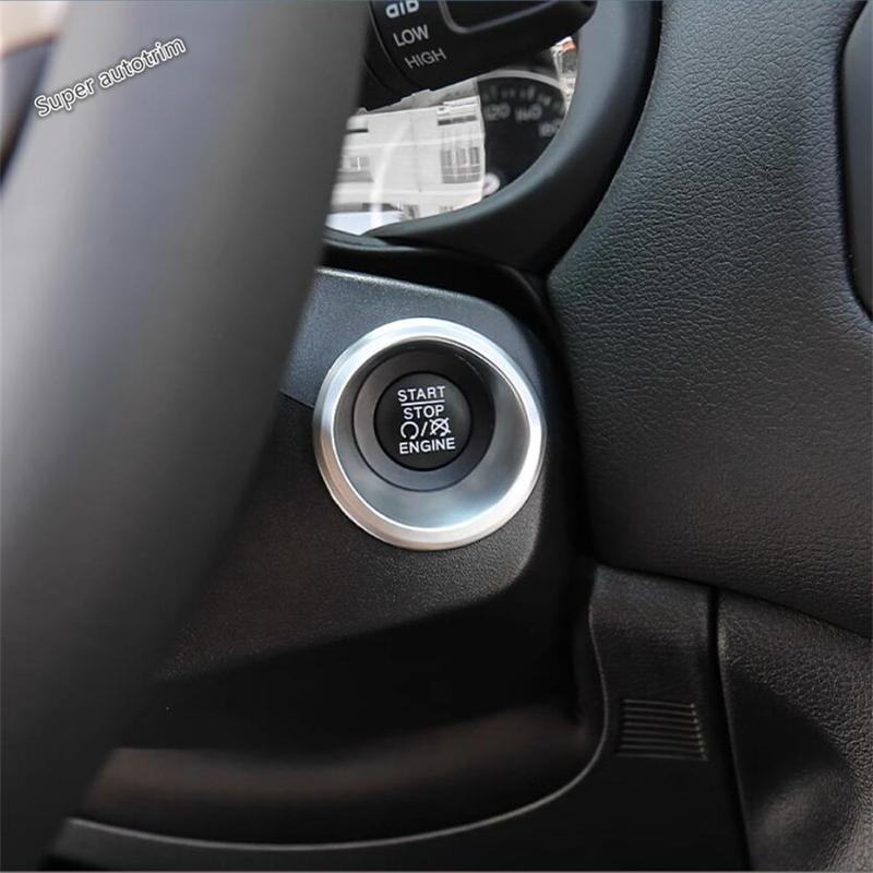 For Jeep Renegade 2015 -  Accessories Shift Gear Panel / Door Speaker / Central Air AC Outlet Vent / Hand Brake Cover Trim