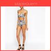 Elegant Retro Polka Dot Women's High Waist Bikini Set Stylish Rose Swimwear