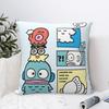 Hangyodon Cute Cartoon Pillowcase Printed Fabric Cushion Cover Decoration Pillow Case Cover Chair Square 40X40Cm