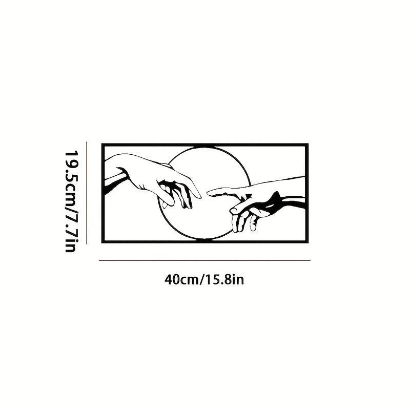 1 moderne Wandkunst aus schwarzem Metall – minimalistisches abstraktes Hängedekor für Zuhause, Schlafzimmer, Badezimmer und Büroräume