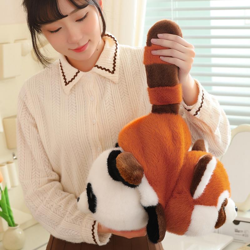 Giant Panda Turns Into A Little Panda Flip Transforms Into A Little Panda Doll Raccoon Doll Plush Toy Birthday Gift for Women