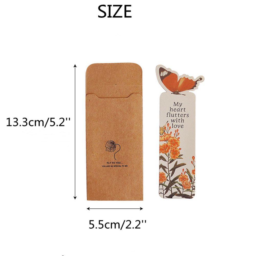 Vintage Student Cute Paper Bookmark 3D Butterfly Bookmarks Stationery Bookmark