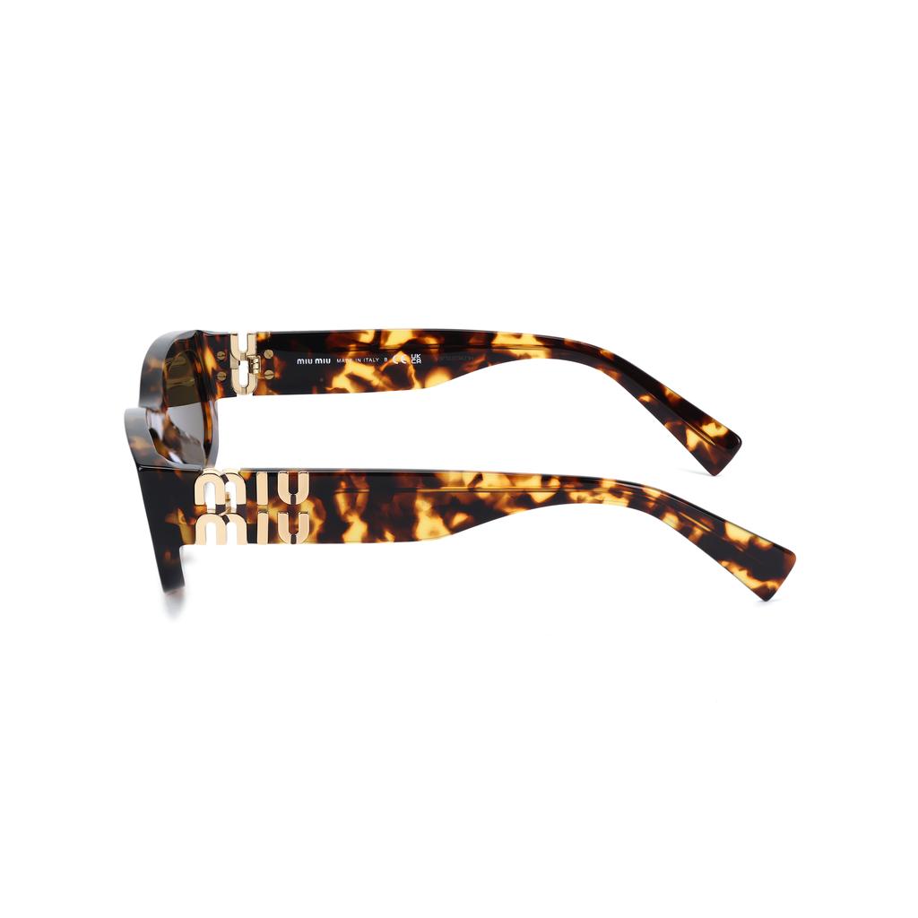 MIU MIU 26 Early Spring Collection Unique Design Rectangular Sunglasses Women Sunglasses Tortoiseshell SMUB04_E14L_FE09Z_C_053