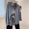 Dames Retro Geruit Shirt met Lange Mouwen in Grote Maten - Elegant Casual Losvallend Knoophemd met Borstzak, Lichtgewicht Shirt voor Alle Seizoenen