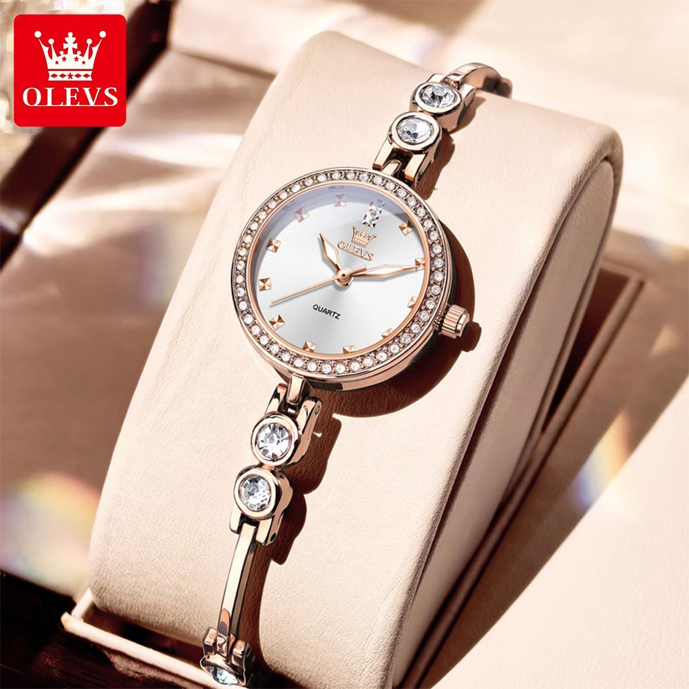 OLEVS Women Watches Stainless Steel Luxury Original Elegant Quartz Watch Waterproof Luminous Watches For Woman