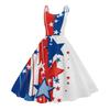 Women's Independence Day Print Sexy Off-The-Shoulder Punk Vintage Dress