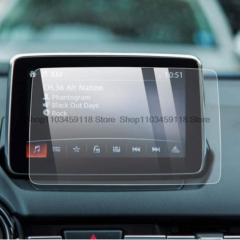 Tempered glass screen protector For Mazda Connect CX-3 MX-5 2016- 7-Inch Car Navigation Display anti-scratch fitting