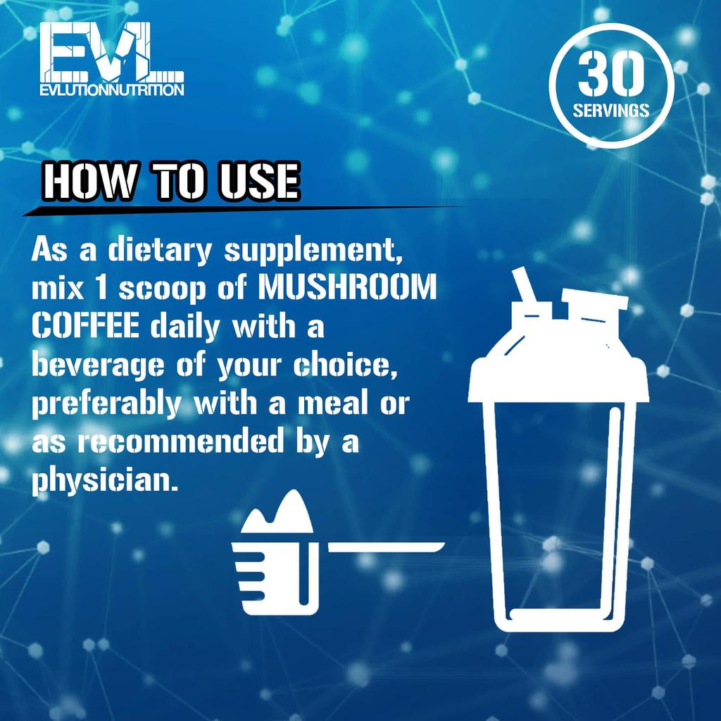 EVLution Nutrition Mushroom Coffee, Iced Coffee, 4.2 Oz (120 G)