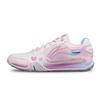 Li Ning Saga 3LITE Cushioning Slip Resistant Coverage Low Top Badminton Shoes Unisex Pink White AYTV003-1(team1140-)