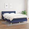 Maison Exclusive - Lattenrost-Bettgestell mit Matratze Blau 140x200 cm Stoff